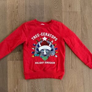 H&M Treeceratops sequin sweatshirt. Size:6x/7. Gently Used.